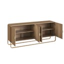 Ver imagem 5 de Balcão Buffet Orgânico 180cm 4 Portas Pé Metal Luna Móvel na Caixa