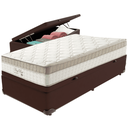 Ver imagem 1 de Cama Box Baú e Colchão King Best Molas Ensacadas Solteiro 88x188x33 Anjos: Marrom