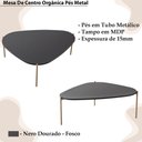 Ver imagem 5 de Mesa de Centro Organica Pe Metal Dourado Nero 28014 Artesano Nero Dourado