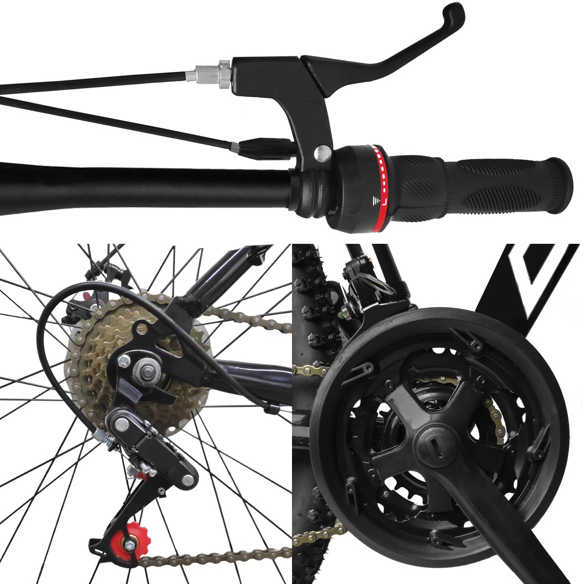 Bicicleta 21V Aluminum Tamanho 15" - Branca/Preto - Banana Bit - 4