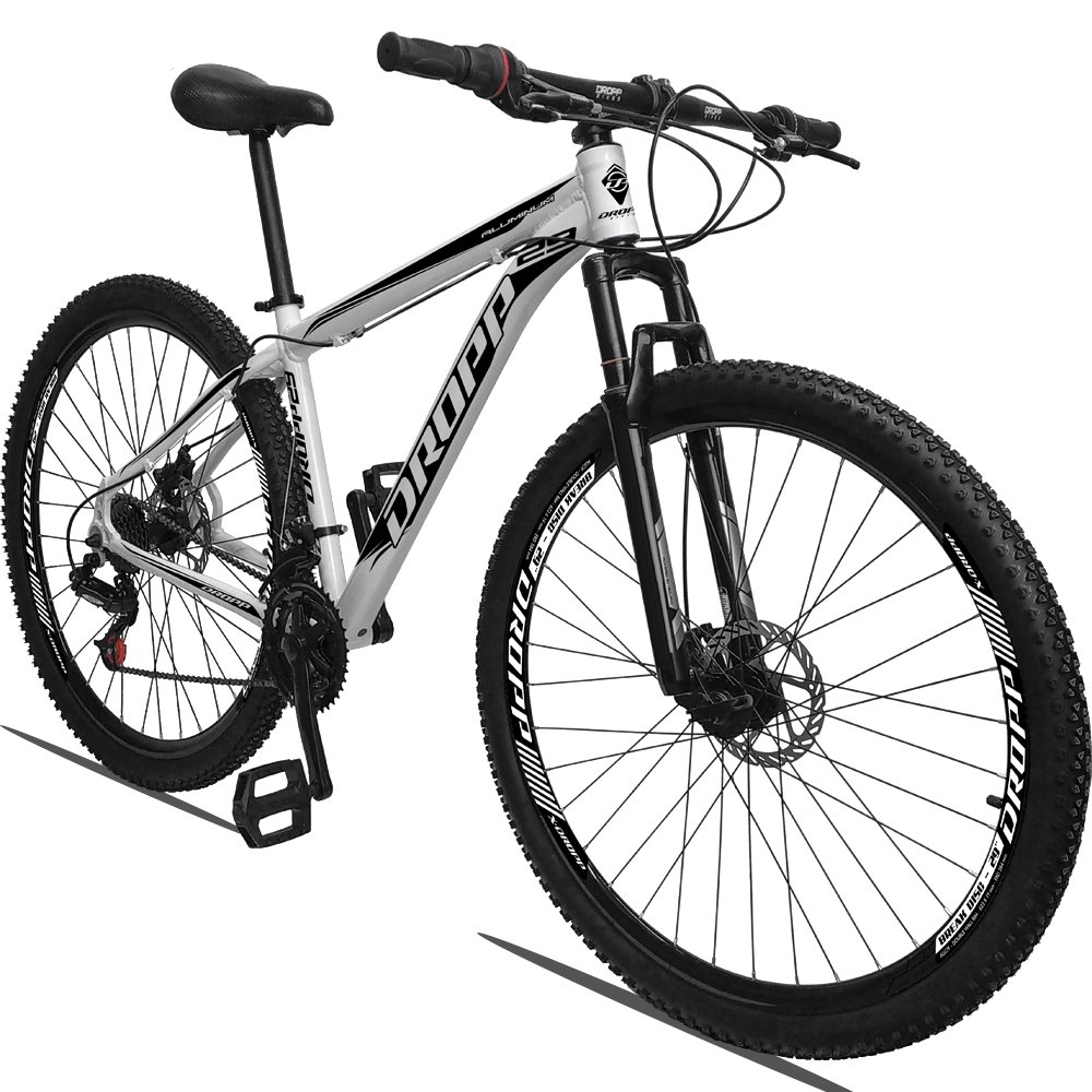 Bicicleta 21V Aluminum Tamanho 15" - Branca/Preto - Banana Bit - 1