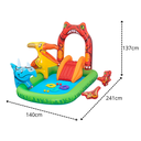 Ver imagem 6 de Piscina Inflável Infantil Playground Dinossauro 190l Bestway com Acessórios e Bomba Manual Bestway