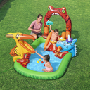 Ver imagem 2 de Piscina Inflável Infantil Playground Dinossauro 190l Bestway com Acessórios e Bomba Manual Bestway