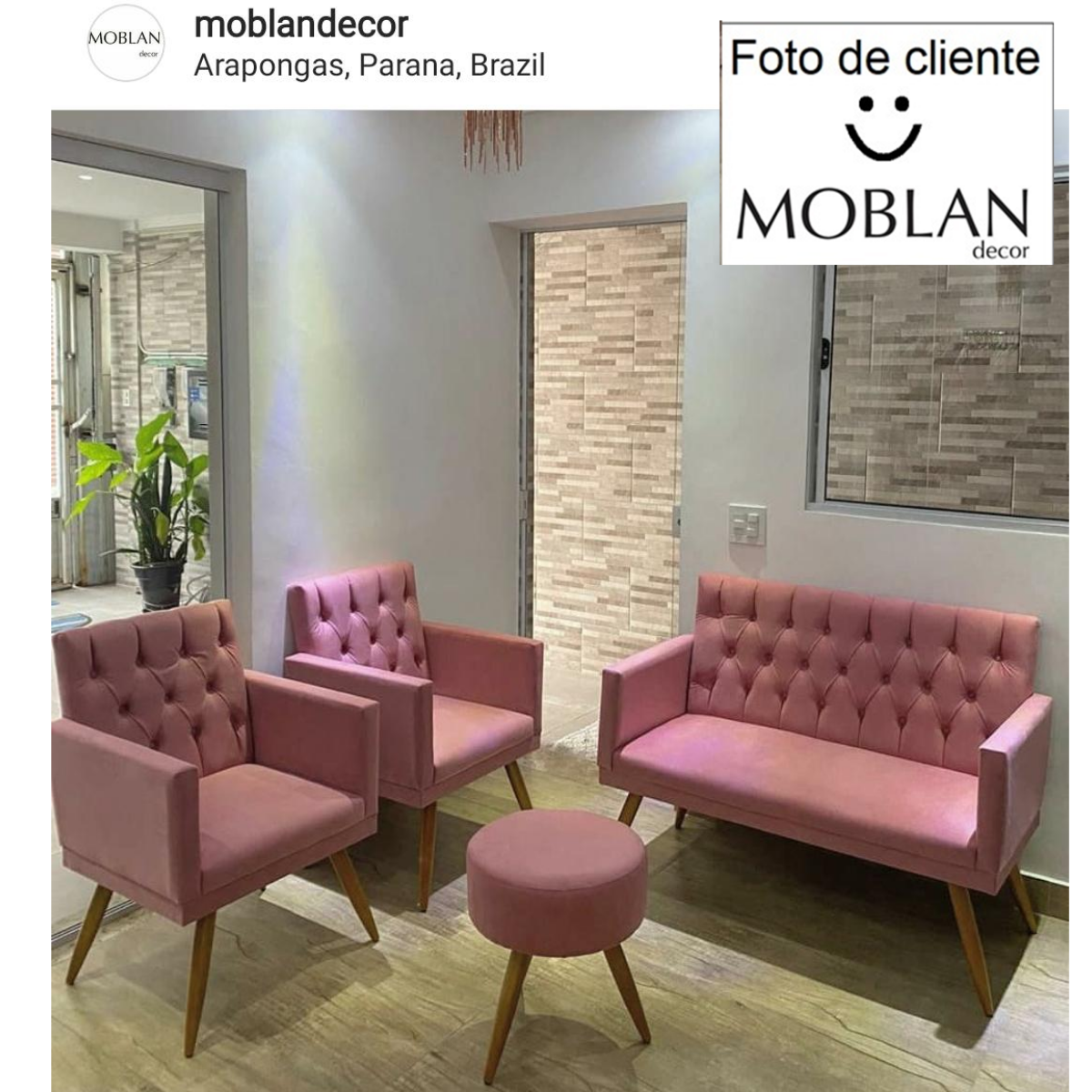 Kit Poltrona Opalla + Puff Veneza Decoração Quarto Amamentação Escritório  Clínica Recepção Montanaris Decor Suede Rosa em Promoção na Americanas