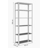 Prateleira Aço Galvanizada Slim 185CM  Com 6 Bandejas de 60 CM - 3