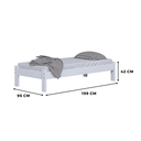 Ver imagem 3 de Cama de Solteiro Turca Branca 199cm Nemargi