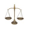 Peça Decorativa Balança da Justiça em Metal Ouro Velho 47cm Fm0270 Btc - 1