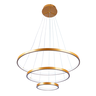 Lustre Led Moderno Luxuoso 3 Anéis Ring 20 40 e 60cm 55w 6500k:dourado - Luz Branca Fria 6500k - 1