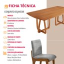 Ver imagem 6 de Sala de Jantar Mesa Flora 220cm Tampo Laminado Barril com 8 Cadeiras Bella