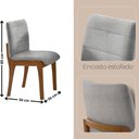 Ver imagem 3 de Sala de Jantar Mesa Flora 220cm Tampo Laminado Barril com 8 Cadeiras Bella