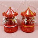 Ver imagem 3 de Carrossel Musical Enfeite Decoração Natalina À Corda de 17cm