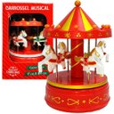 Ver imagem 1 de Carrossel Musical Enfeite Decoração Natalina À Corda de 17cm