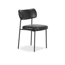 Ver imagem 2 de Kit 2 Cadeiras Sala de Jantar Stela Couro Sintetíco Preto - Belliv Decor