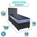 Ver imagem 3 de Conjunto Cama Box Bau Blindado Solteiro + Colchão Molas Ensacadas Petrus Paropas + Cabeceira