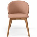 Ver mais imagens de Kit 05 Cadeiras de Jantar e Estar Living Estofada Mia L02 Linho Rosê - Lyam Decor