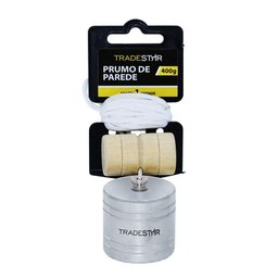Prumo Centro 400g em Aço Corda Nylon Taco Madeira Tradestar - 1