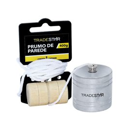 Prumo Centro 400g em Aço Corda Nylon Taco Madeira Tradestar - 3