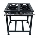 Ver imagem 4 de Fogão Industrial P7 4 Bocas Baixa Pressão com Forno 126L Tampa Vidro 2QD 2QS - MetalFour
