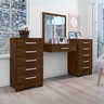 Penteadeira Camarim Moderna Modulada 11 Gavetas com Espelho:malbec - 1