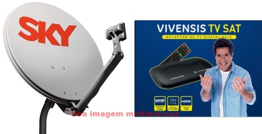 Kit Receptor Vivensis Vx10 Sathd + Antena Parabólica Ku 60cm - 2