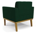Ver imagem 5 de Poltrona Sala Base Madeira Fixa Castanho Kit 2 Elisa Bouclê D03 - D'Rossi Cor Verde