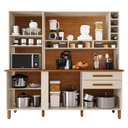 Ver imagem 7 de Cozinha 6 Portas 2 Gavetas Amanda MDF 182cm Amadeirado Tudo de Móveis