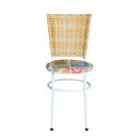 Ver imagem 3 de 6 Cadeiras para Mesa Branca Hawai Palha Assento Floral:happy Hour