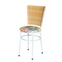 Ver imagem 2 de 6 Cadeiras para Mesa Branca Hawai Palha Assento Floral:happy Hour