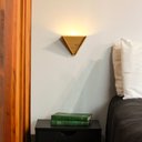 Ver imagem 2 de Arandela Luminária Decorativa Madeira Triangular Vazado Aletado 12x17cm Soq G9 Cor:marfim