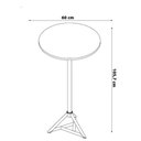 Ver imagem 2 de Mesa Bistrô Redonda Alta 105,7cm X 60cm para 2 Pessoas Cor:preto