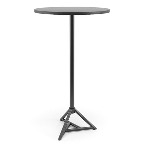 Mesa Bistrô Redonda Alta 105,7cm X 60cm para 2 Pessoas Cor:preto