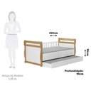 Ver imagem 5 de Bicama Infantil Solteiro Maria Branco Brilho/amêndoa com Colchões Supreme D33 - Móveis Peroba