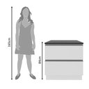 Ver imagem 4 de Balcão 2 Gavetas Acordes Glamy 100% MDF 80cm Branco Madesa