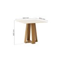 Ver imagem 2 de Mesa de Jantar 4 Lugares 120cm Tampo MDF Canto Reto Lisa