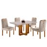 Conjunto Sala de Jantar em Madeira Maciça Lisy 4 Lugares Mesa e Cadeiras Móveis Mix - 2