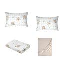 Ver imagem 1 de Jogo de Cama Queen 4 Peças 100% Algodão 150 Fios - Manu (7920)