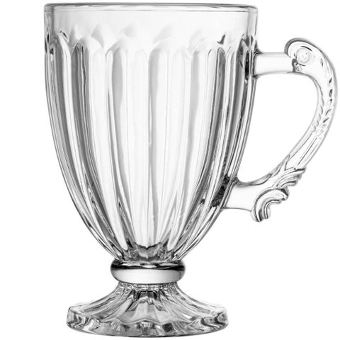 12 Xícaras Taças de Cristal 200ml com Pé Imperial Lyor Cafeteria Servir Expresso