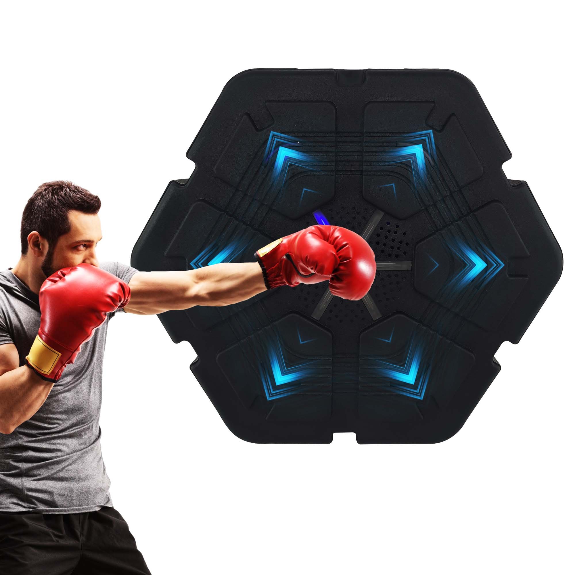 Máquina de Boxe Inteligente com Musica Treinamento Soco Agilidade Boxing Fitness Wall Target Boxing  - 9