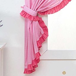 Cortina Infantil Candy 2,00m x 1,60m alt. Tecido 100% Algodão - Rosa - 3