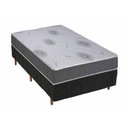 Ver imagem 1 de Cama Box Solteiro: Colchão Espuma D33 Polar Pérola Premium + Base CRC Rústico Black(88x188)