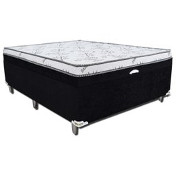 Cama Box Casal Baú Conjugado 138x188x55cm Onix - 2 Cama Box Casal Baú Conjugado 138x188x55cm Onix - 2