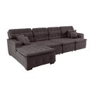 Ver mais imagens de Sofá Orlando 3.45x1.90m com Chaise, Retrátil e Reclinável - Marrom