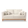 Sofá 3 Lugares Beny Base de Madeira Linho Mm Estofados - 6