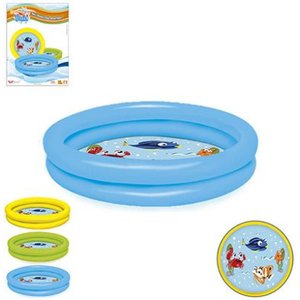 Piscina Infantil Inflável 2 Anéis 61 Litros  Fundo Estampado
