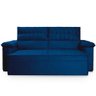 Sofá Retrátil Reclinável 2 Lugares com Molas 1,80m Quantum Suede Velut Azul - King House - 5