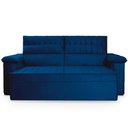 Ver imagem 5 de Sofá Retrátil Reclinável 2 Lugares com Molas 1,80m Quantum Suede Velut Azul - King House