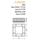 Ver imagem 3 de Plafon Sobrepor Quadrado em Cristal Translúcido Ø45cm +Luz
