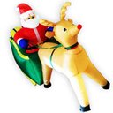 Ver imagem 1 de Papai noel com rena inflavel de natal decorativo no Treno (PW-108)