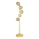 Ver imagem 1 de Abajur Coluna Piso Figo Ouro com Globo de Vidro Ambar