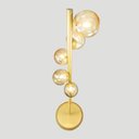 Ver imagem 2 de Abajur Coluna Piso Figo Ouro com Globo de Vidro Ambar